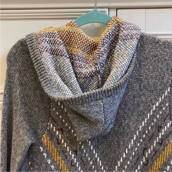 Abercrombie & Fitch Maxi Duster Aztec Cardigan with hood Size Small - Picture 3 of 3